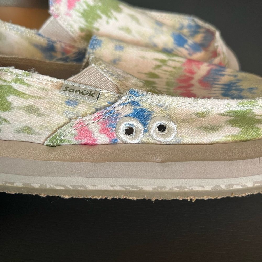 Sanuk Women's Donna ST X Grateful Dead Shoes Tie-Dye Print Size 8 - Picture 7 of 10
